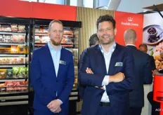 Jeoffrey Warmerdam en Frank Klein van Danish Crown. Hun biologische spek gaat voornamelijk naar de retail.